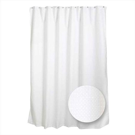 ZENITH PRODUCTS Zenith Products H21WW04 70 in. x 72 in. Spa Waffle Fabric Shower Curtain Liner in White H21WW04